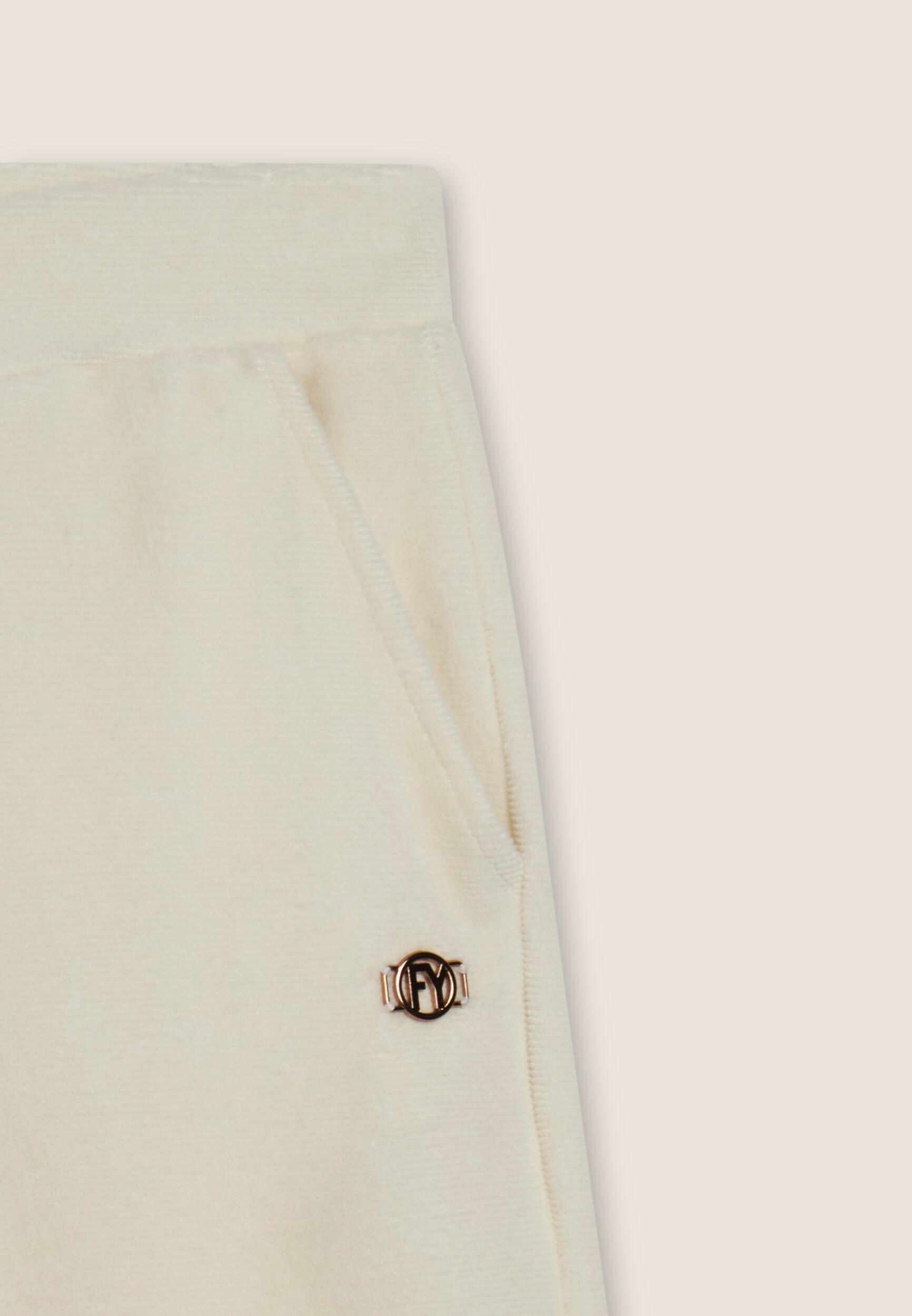 Pantaloni in ciniglia a gamba dritta 3/3