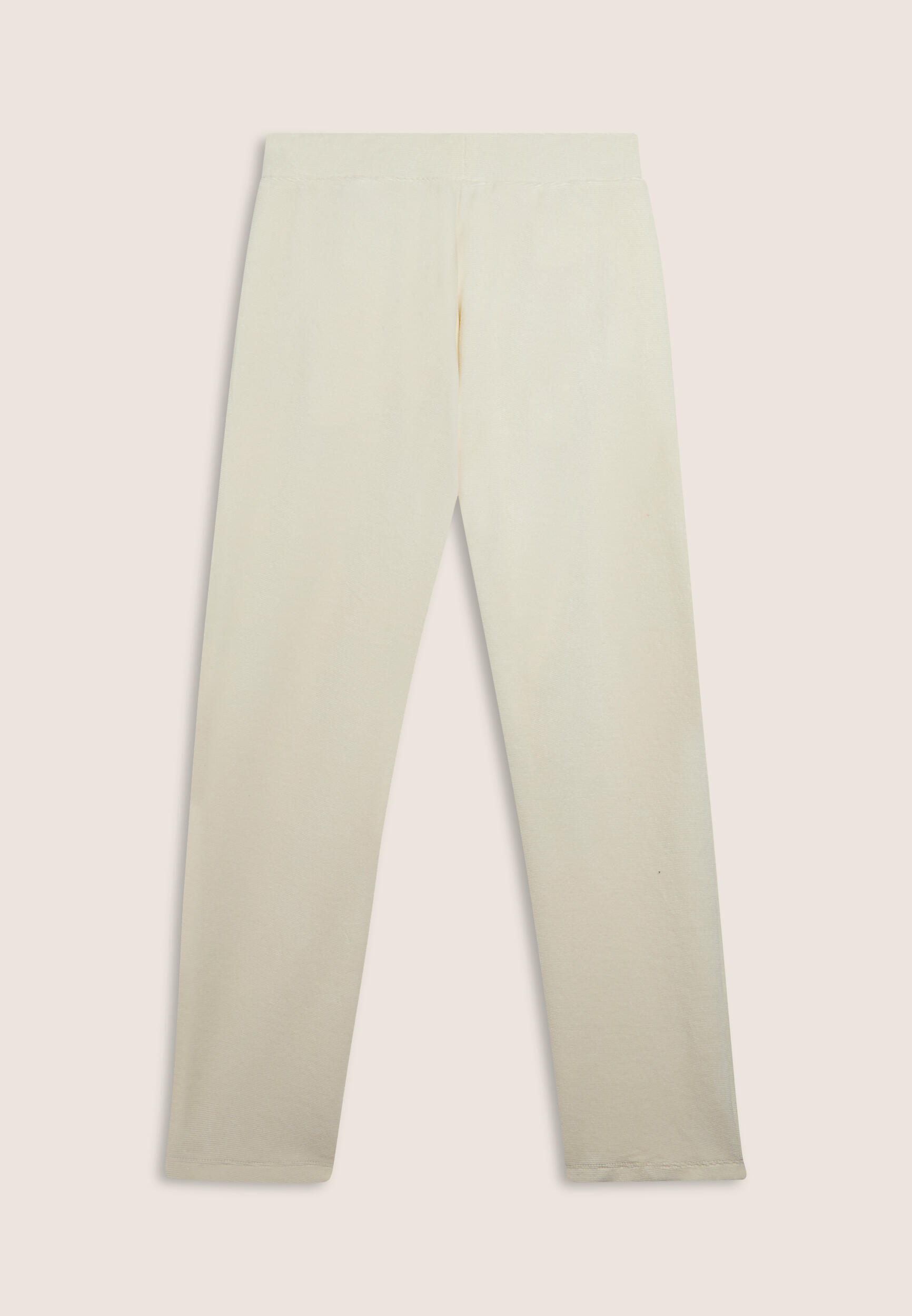Pantaloni in ciniglia a gamba dritta 2/3