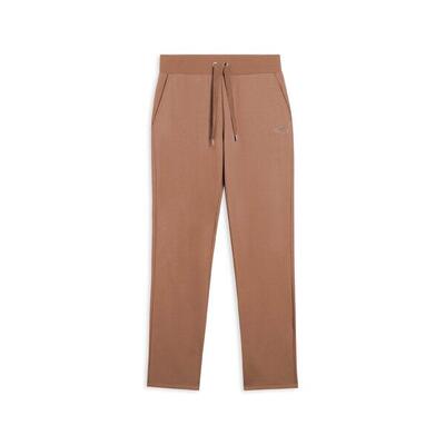 Pantaloni sportivi da donna con fondo dritto e logo strass