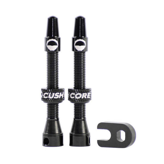 Valve tubeless Cushcore - 55mm (la paire) - noir