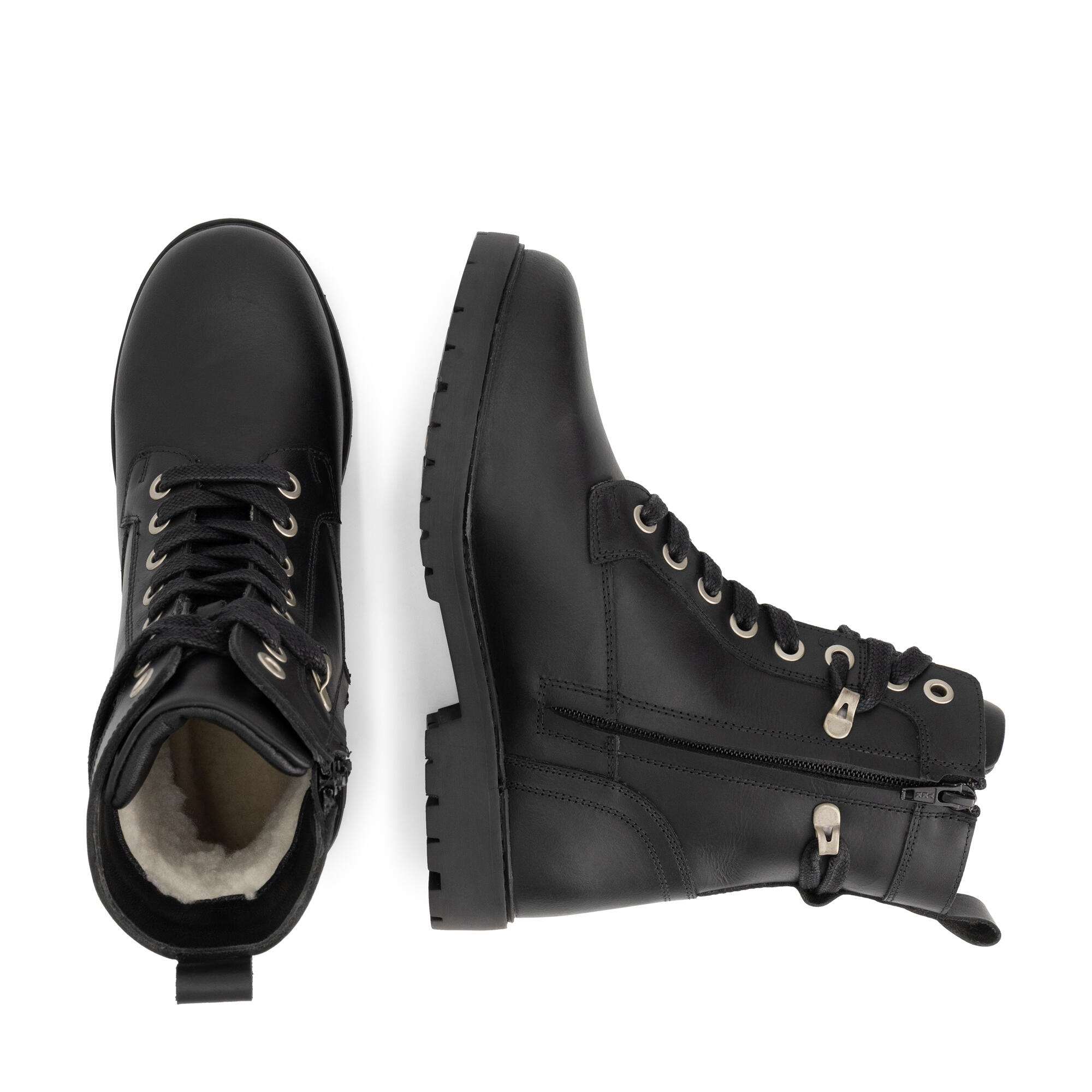 Kafjord Dames - Veterboots - Wolgevoerd - Zwart 4/5