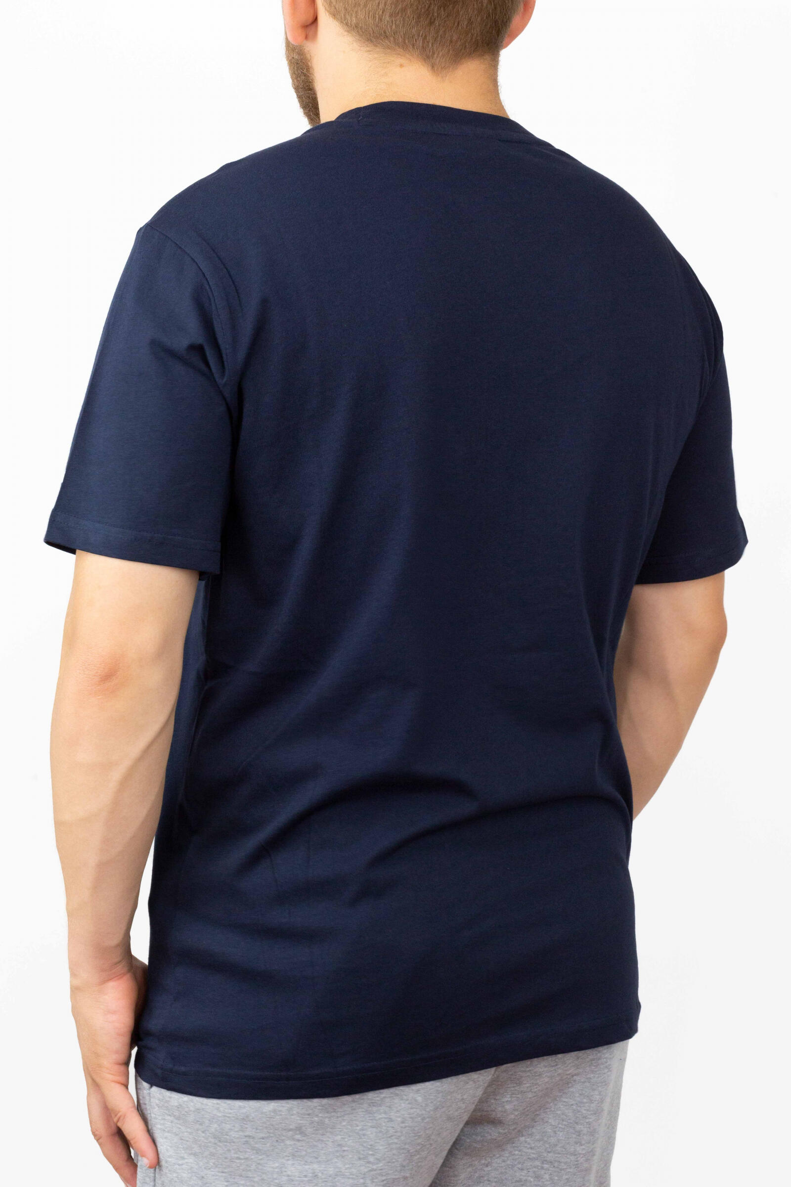 Champion Camiseta Champion Crew Neck Big Logo Azul Marino 3/4