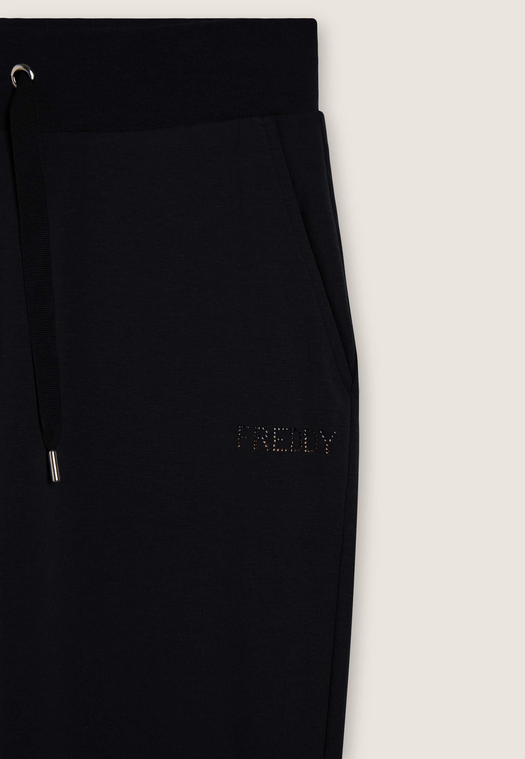 Pantalon de sport pour femmes avec bord droit et logo en paillettes 3/3