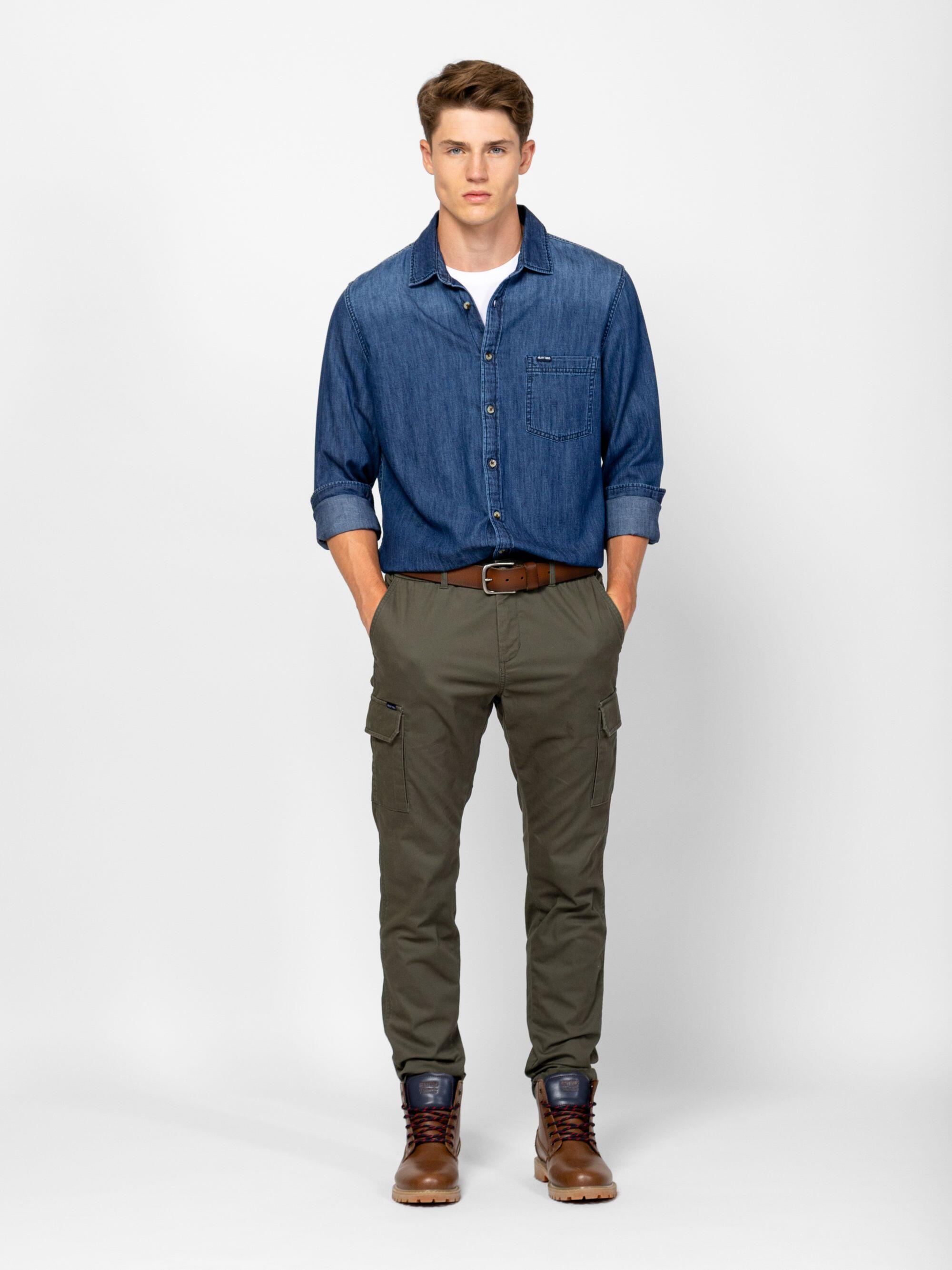 Pantaloni lungi din in pentru bărbați FEDERICO