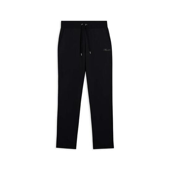 Pantaloni sportivi da donna con fondo dritto e logo strass