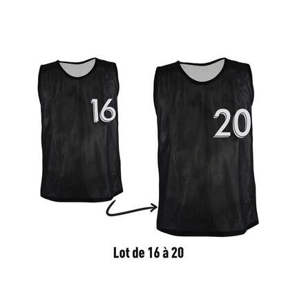 Chasubles réversibles numérotées (N° 16 à 20) Sporti (x5)