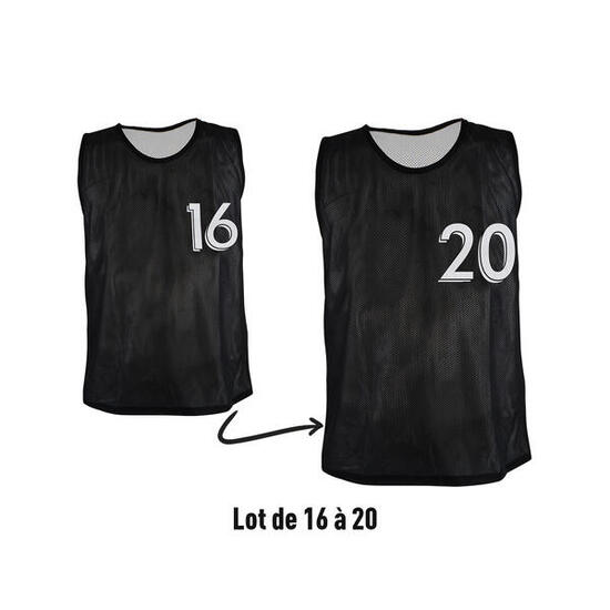 Chasubles réversibles numérotées (N° 16 à 20) Sporti (x5)