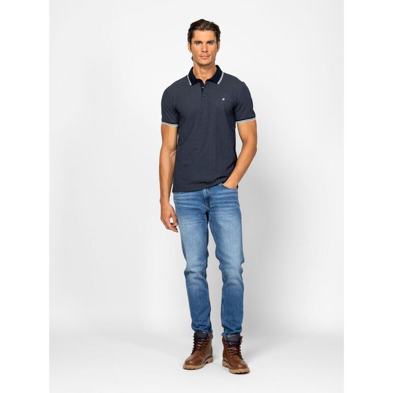 Tricou cu mânecă scurtă, cu guler, pentru bărbați DAMPIER