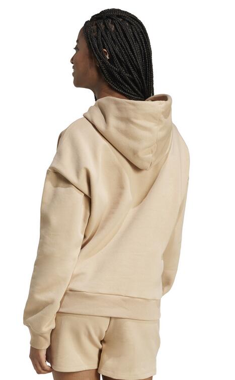 Felpa donna adidas essentials small logo feel cozy - beige 2/7