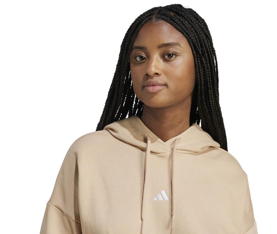 Felpa donna adidas essentials small logo feel cozy - beige 5/7