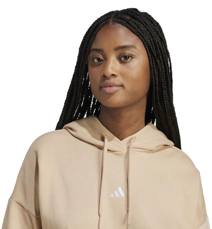 Felpa donna adidas essentials small logo feel cozy - beige 4/7