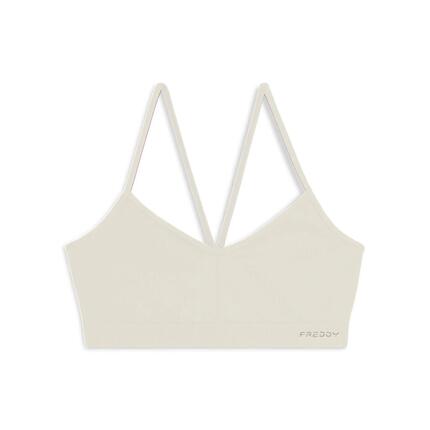 Brassière de sport sans coutures, avec bretelles croisées