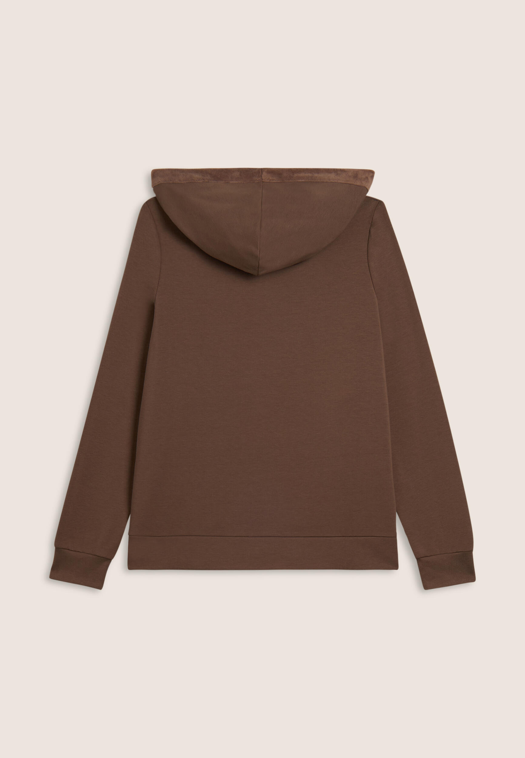 Felpa sportiva da donna con interno cappuccio in velluto 4/4