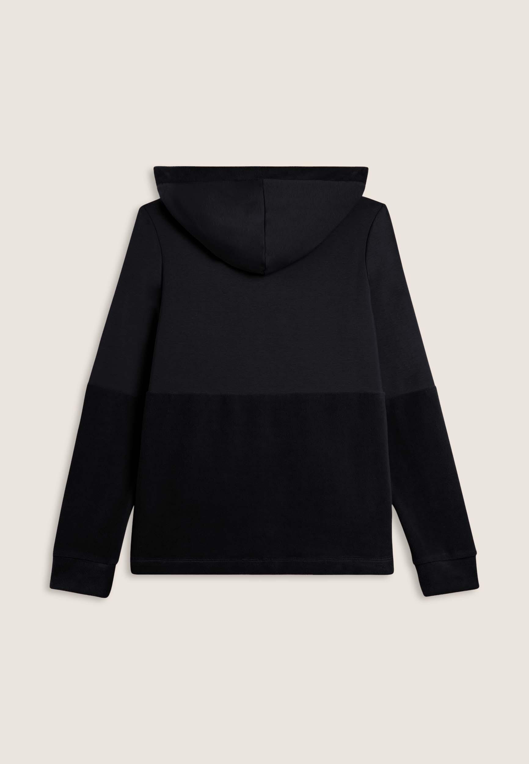 Sudadera con cremallera y capucha para mujer con bajo de terciopelo 2/3
