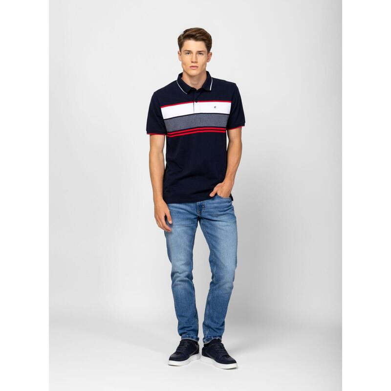 Tricou cu mânecă scurtă, cu guler, pentru bărbați DRUMW25
