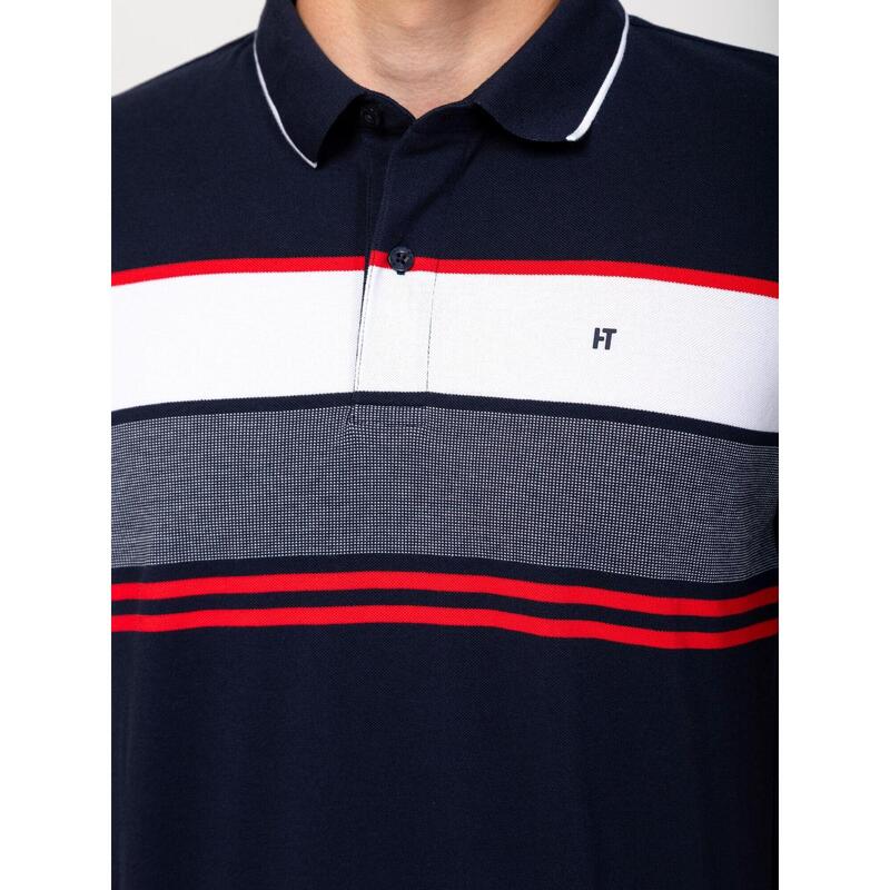 Tricou cu mânecă scurtă, cu guler, pentru bărbați DRUMW25
