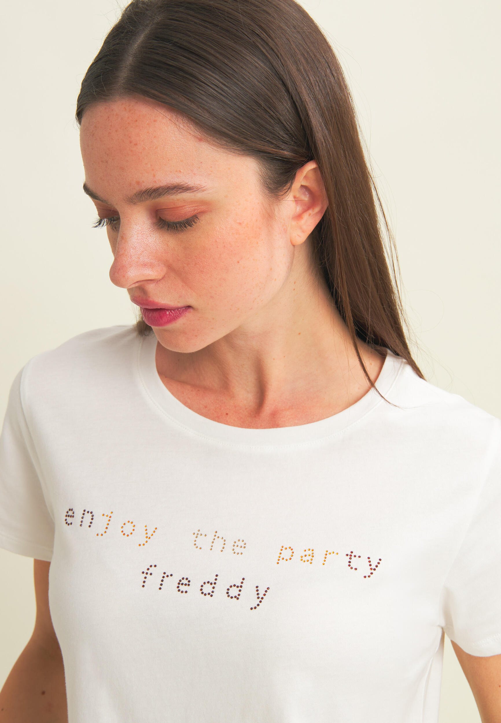T-shirt avec graphique « Enjoy the party » en paillettes 3/4