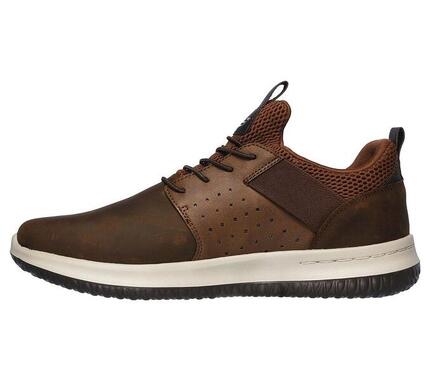 Buty sportowe męskie Skechers Delson Axton sneakersy brązowe (65870-CDB)