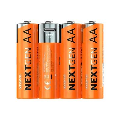 Xtorm nextgen aaa oplaadbare batterijen met usb-c - 4-pack, inclusief laadkabel