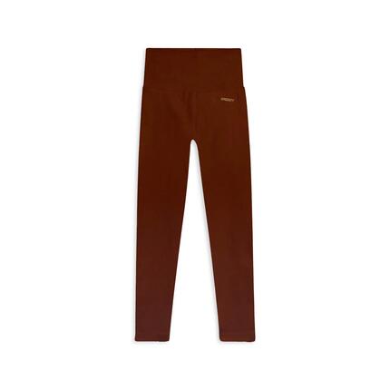 Leggings 7/8 à taille haute en tissu côtelé sans coutures