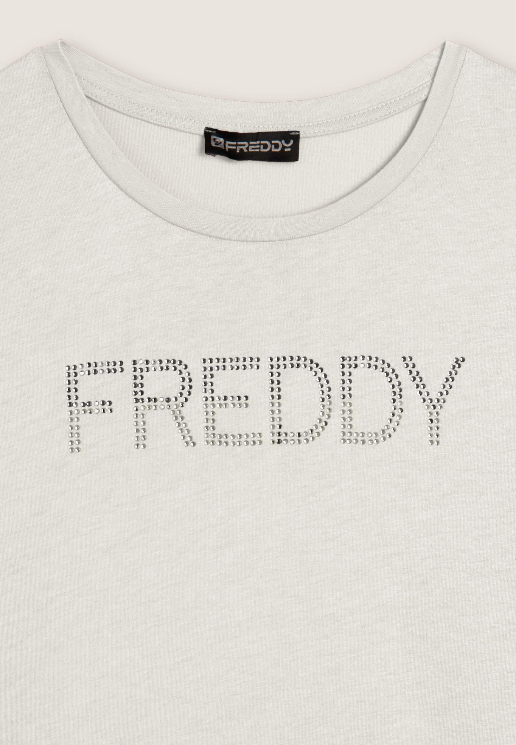 T-shirt pour femmes avec logo bicolore en paillettes 3/3