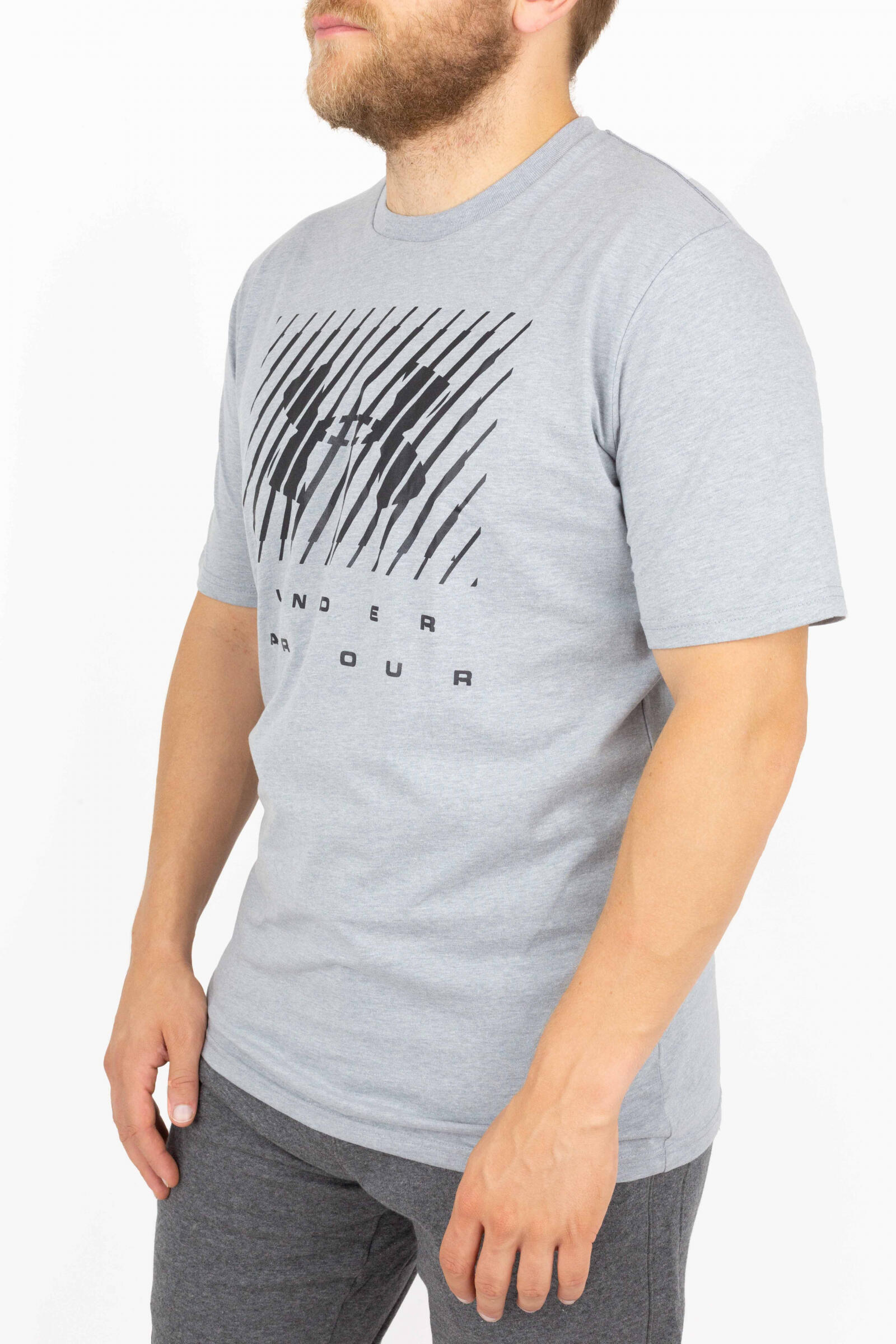 Under Armour Camiseta Con Logotipo Grande Gris 2/3