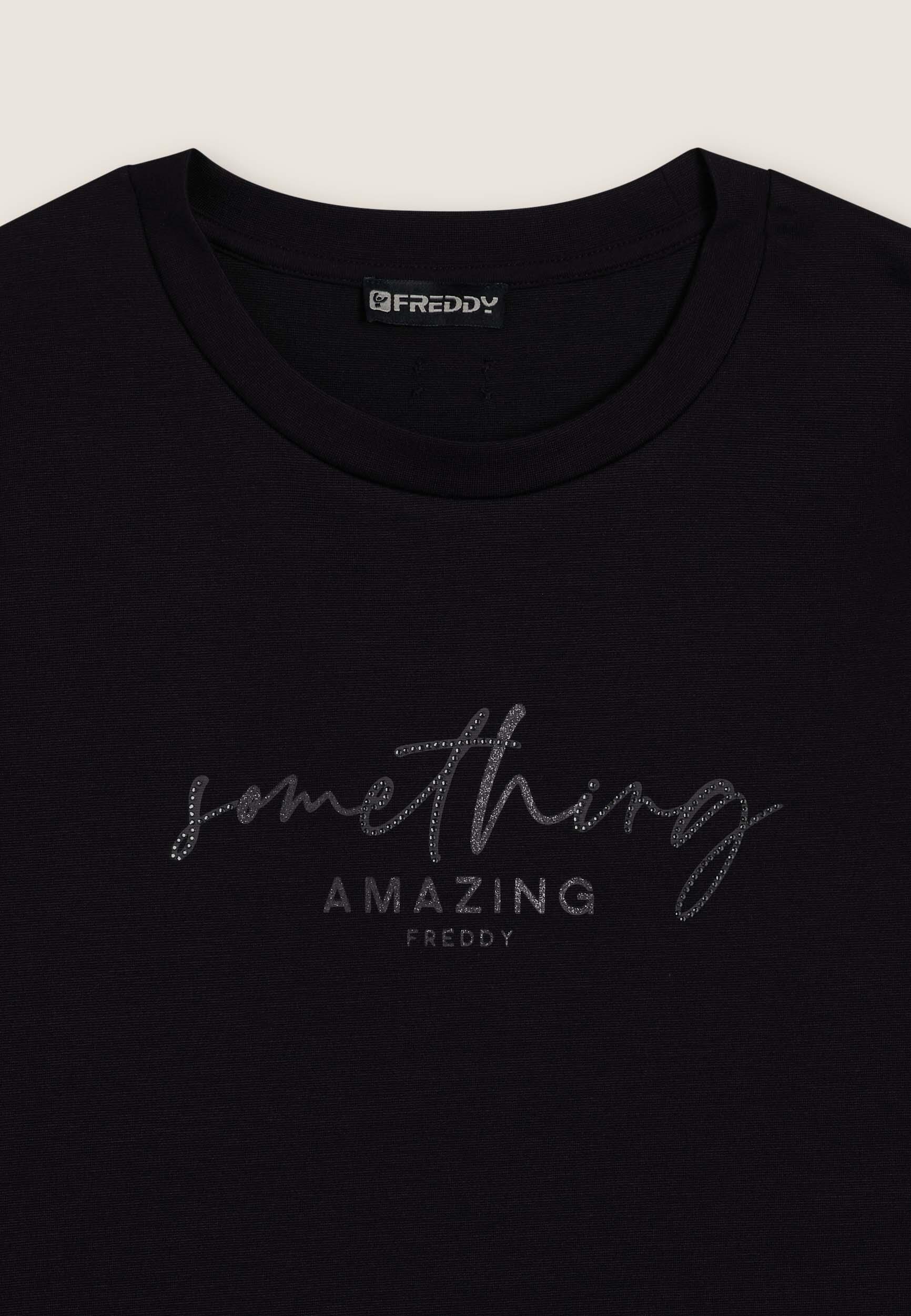 Sweat-shirt à col rond en viscose avec paillettes 3/3