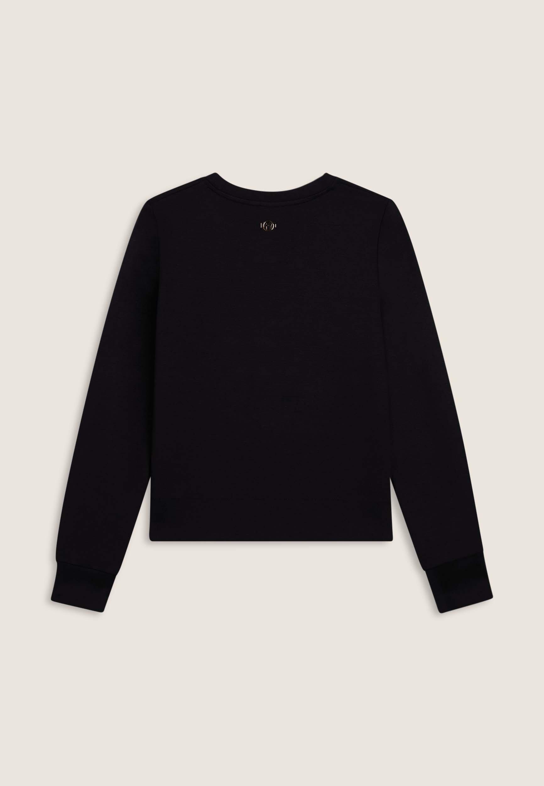 Sweat-shirt à col rond en viscose avec paillettes 2/3