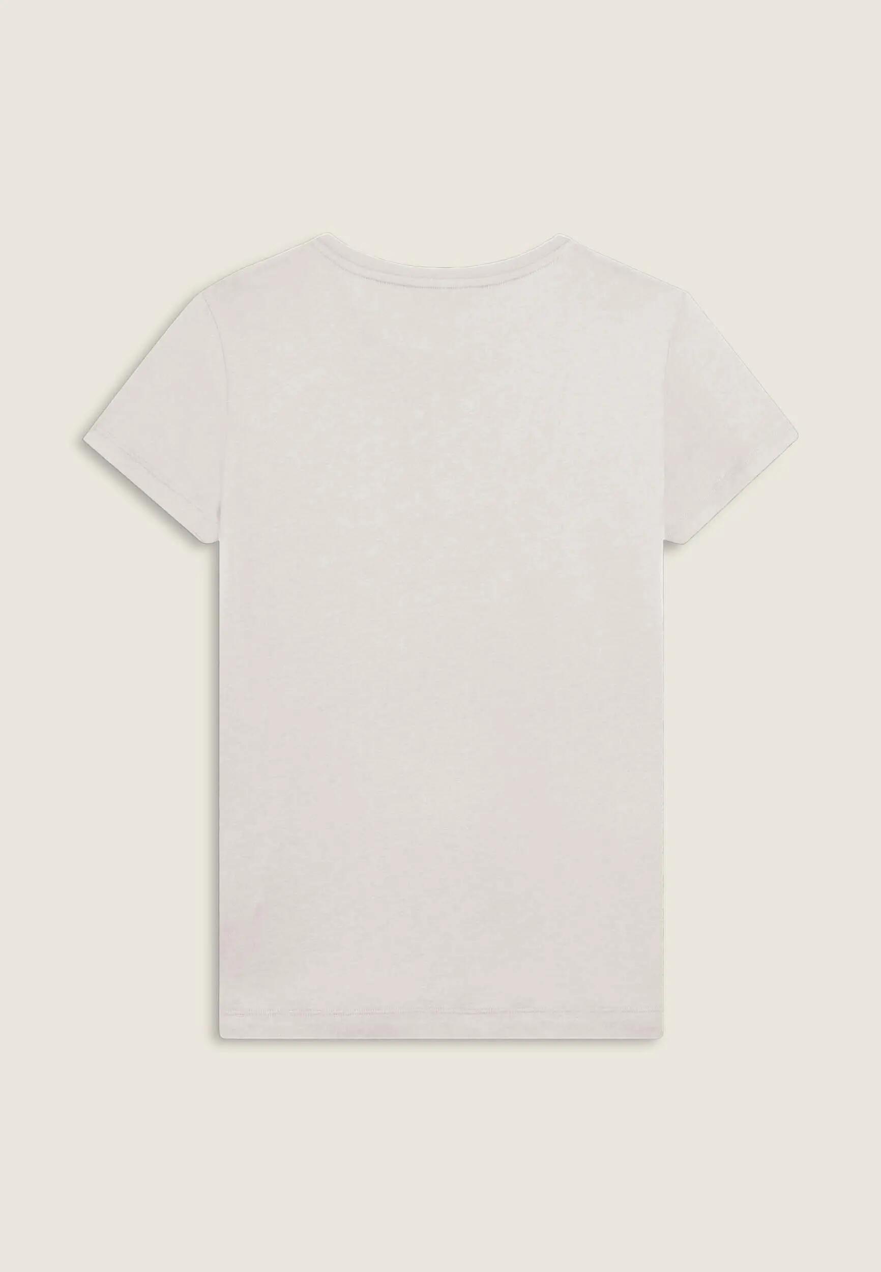 T-shirt pour femmes avec mini fentes latérales et logo en paillettes 2/3