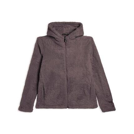 Sweat-shirt zippé en tissu Sherpa avec capuche