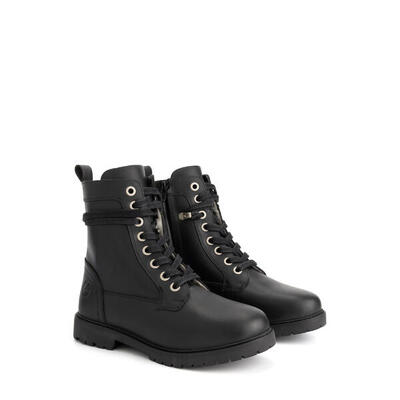 Kafjord dames - veterboots - wolgevoerd - zwart