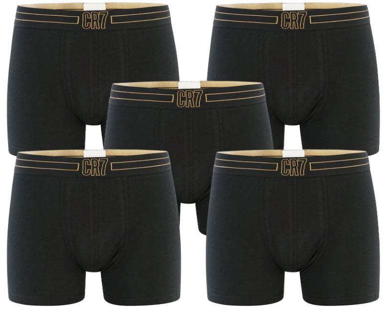 CRUYFF CR7 Herren-Boxershorts 5er-Pack Schwarz/Gold L