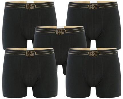 CR7 Cristiano Ronaldo Herren Boxershorts - 5er Pack Schwarz-Gold