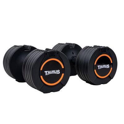 Taurus selectabell verstelbare halter 2,2 tot 11,3 kg paar met standaard