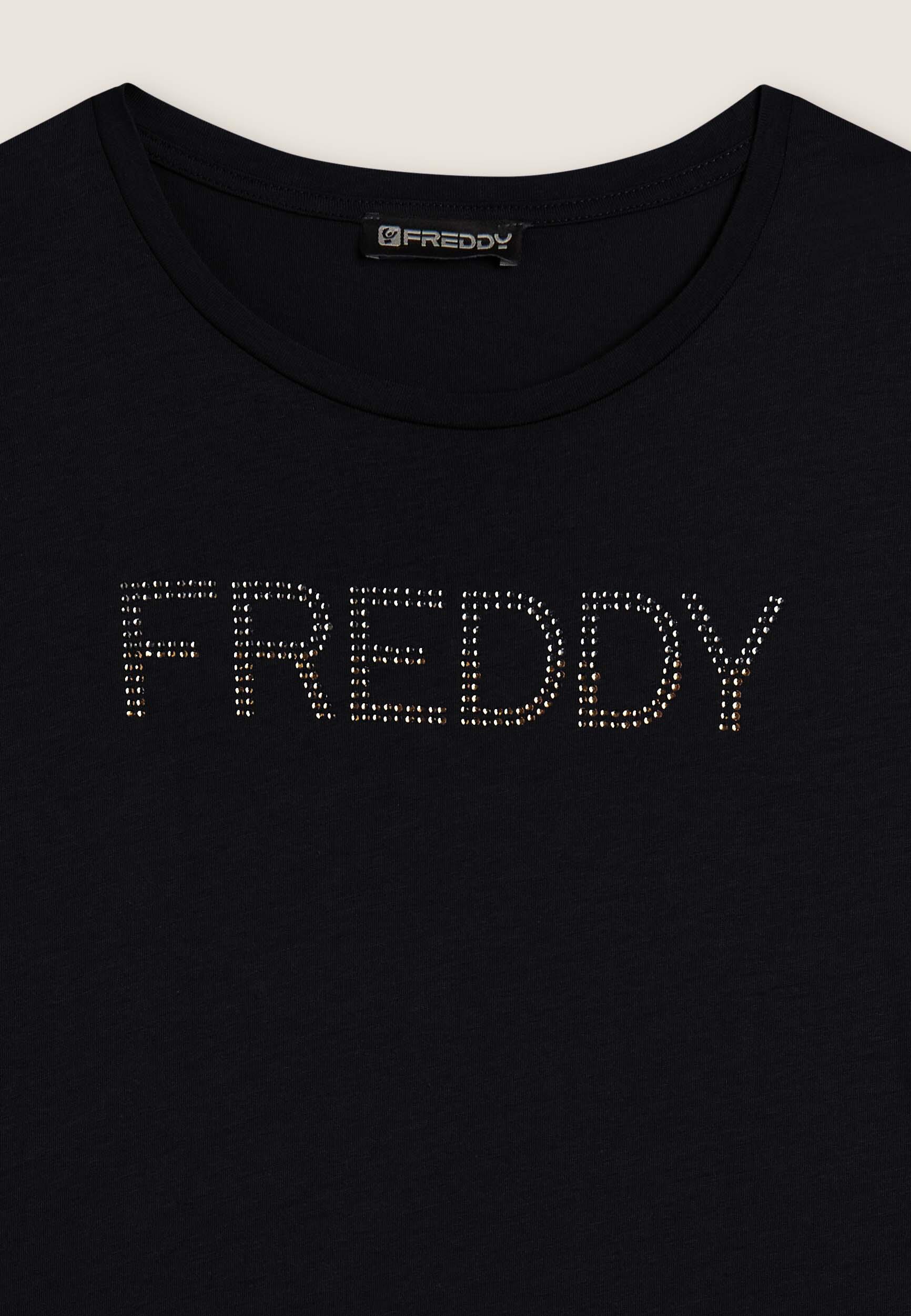 T-shirt pour femmes avec logo bicolore en paillettes 3/3