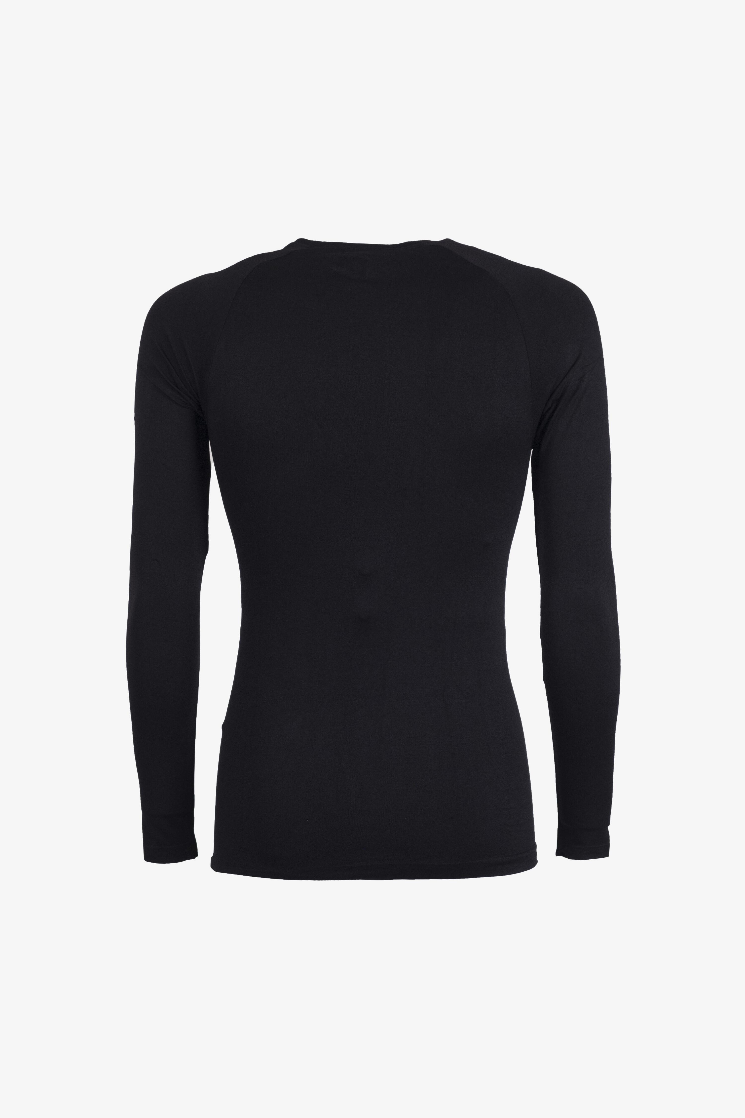 Esercito sportswear T-shirt termica running a maniche lunghe nera uomo 2/2