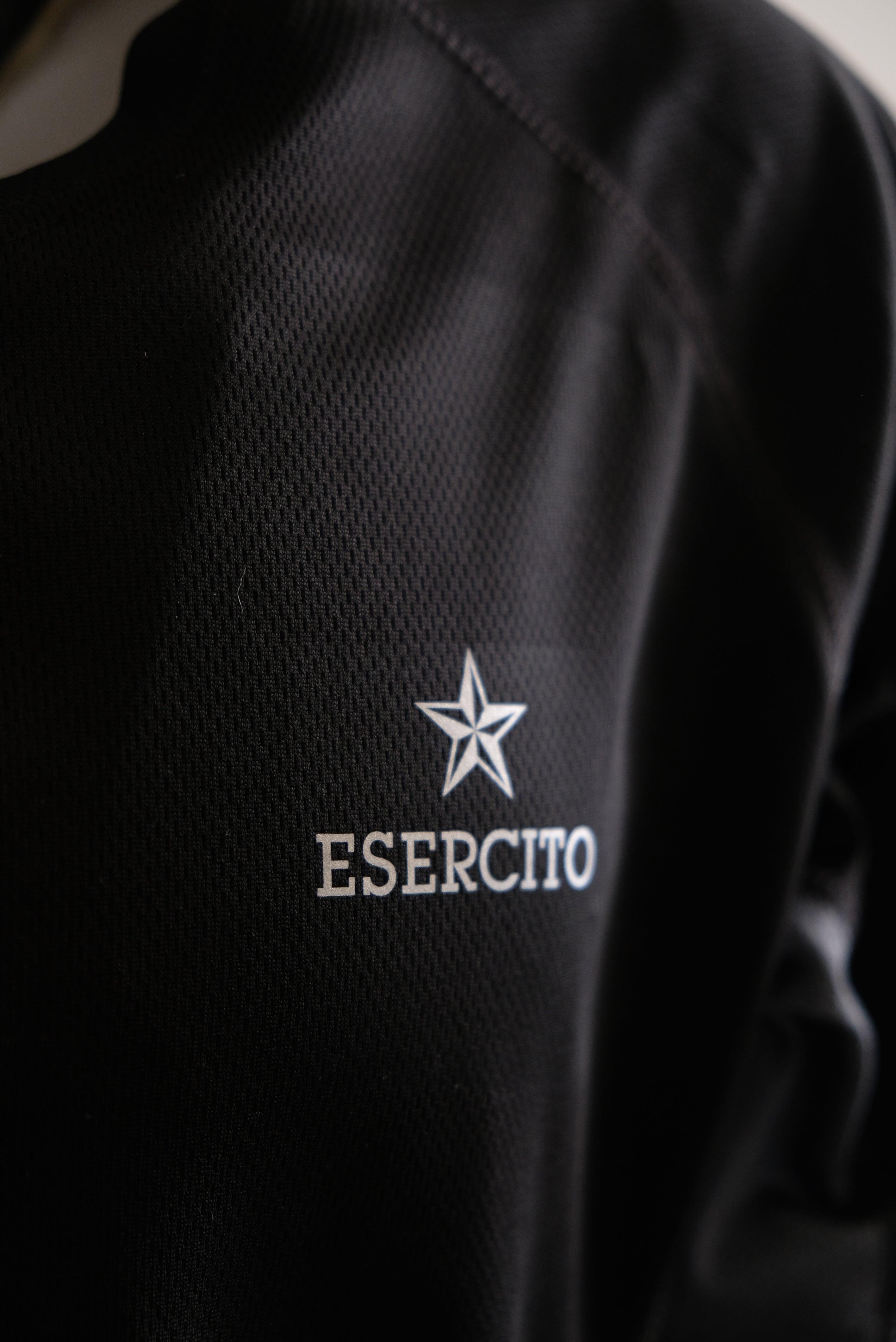 Esercito Sportswear T-shirt tecnica running maniche lunghe nera uomo 3/4