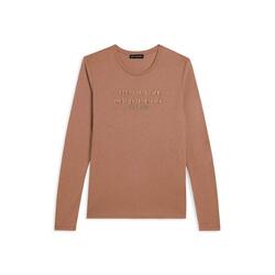 T-shirt à manches longues pour femmes avec des graphiques métalliques