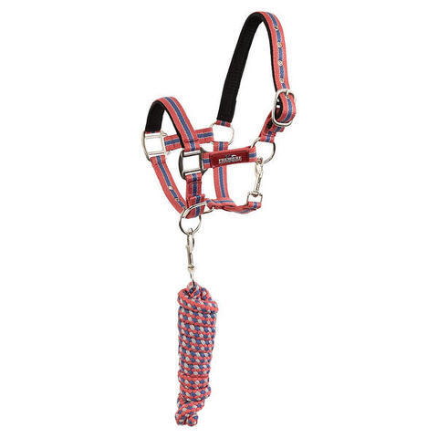 Cwell Equine Licol en corde naturelle pour équitation Taille unique F/C/P Bleu roi