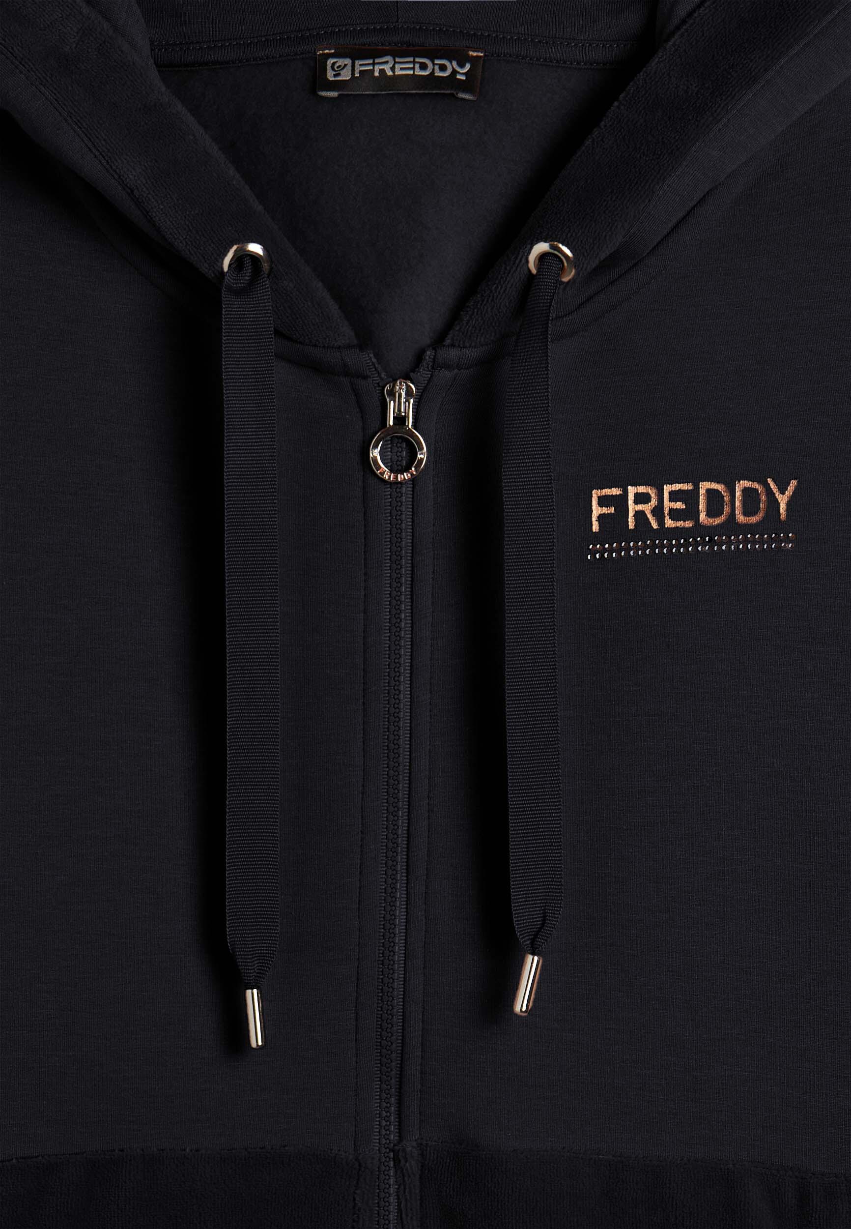 Sweat-shirt avec fermeture zippée et capuche pour femmes avec bord en velours 3/3