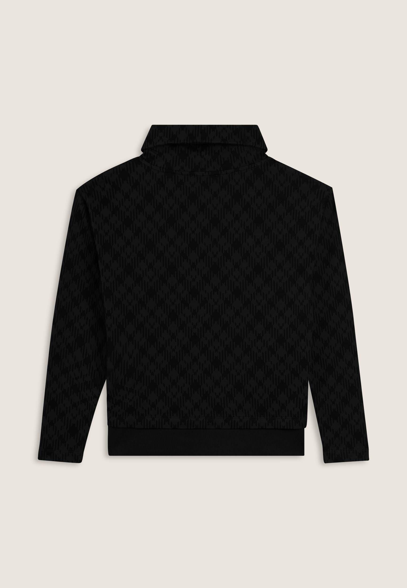 Felpa comfort fit fantasia all-over con fondo sovrapposto 2/3