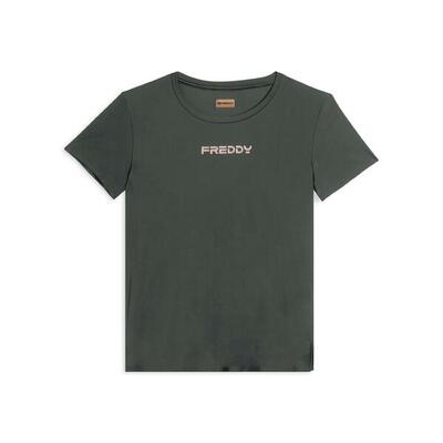 T-shirt tecnica con spacchi laterali e fit regolare