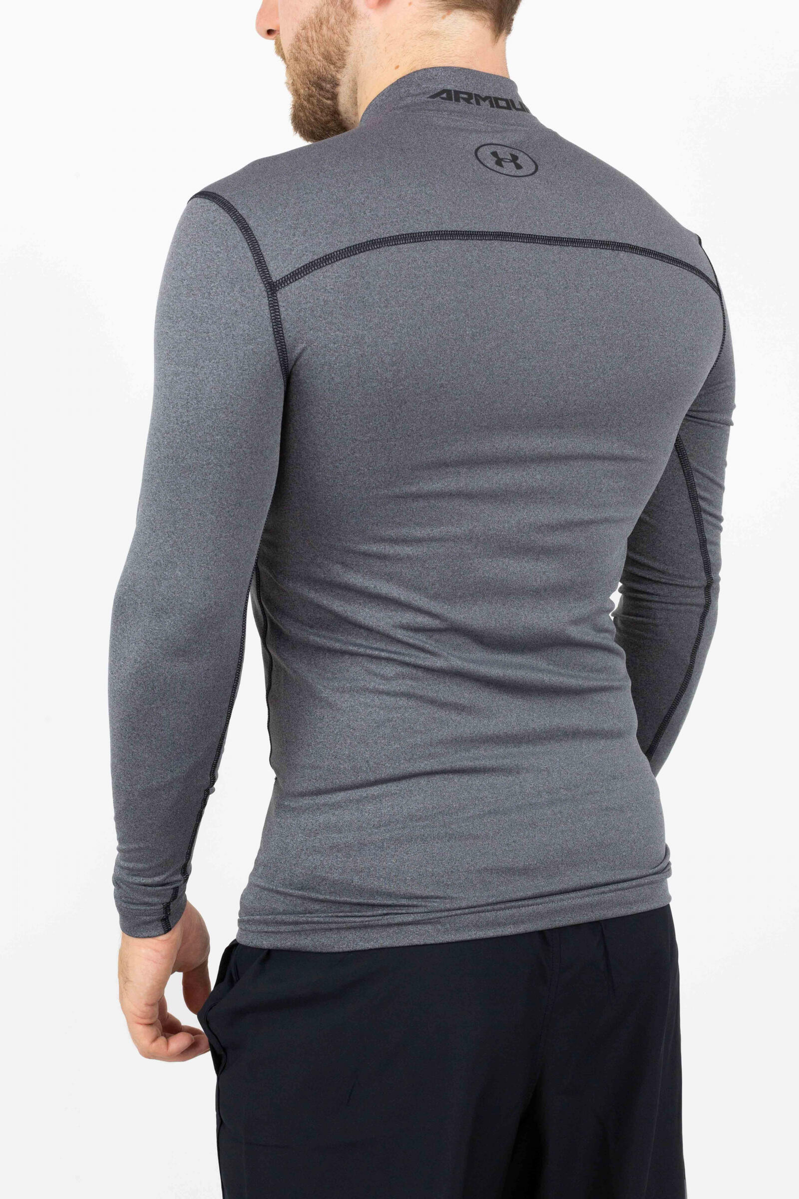 Under Armour Camiseta De Manga Larga Coldgear Compression Mock Gris 3/4