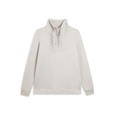 Felpa sportiva da donna con spacchi laterali e logo frontale