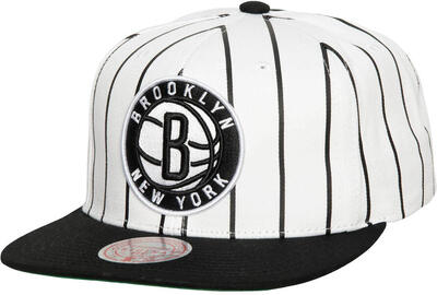 Cappellino Mitchell & Ness NBA Retro Brooklyn Nets Snapback bianco-nero