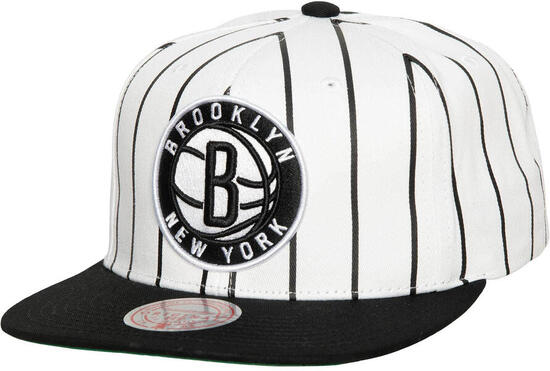 Cappellino Mitchell & Ness NBA Retro Brooklyn Nets Snapback bianco-nero