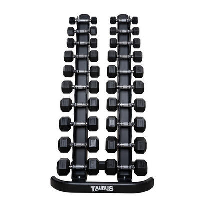 Tpe hexagon halterset 1-10 kg inclusief halterstandaard