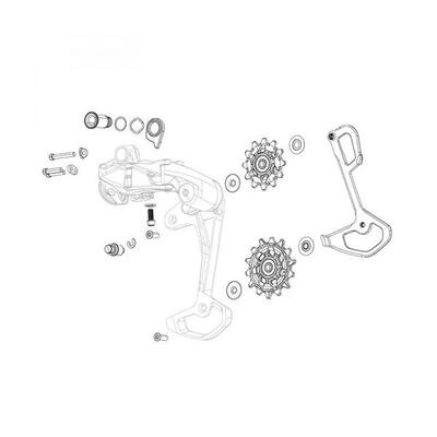 Achterderailleur sram kit ecrou/vis xo1 eagle axs