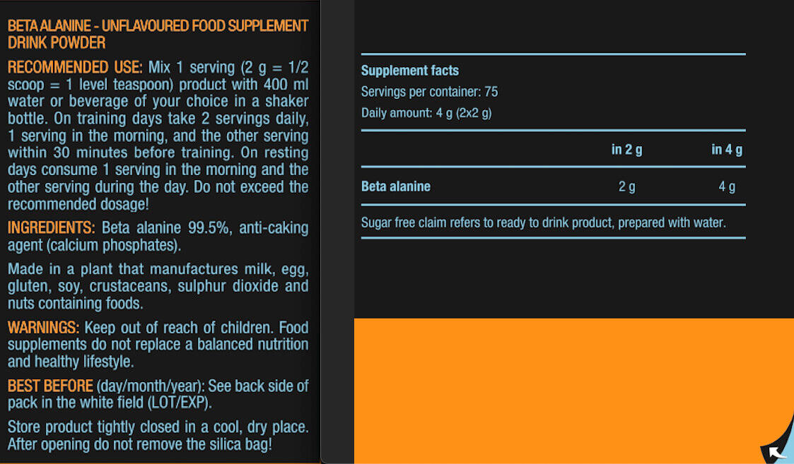 Beta-Alanine - 300g Biotech USA 3/5
