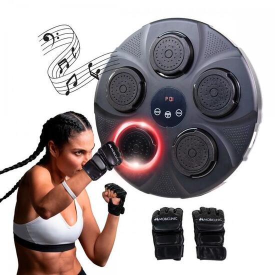 Macchina da boxe musicale 9 modalità Include guantoni Schermo Bluetooth